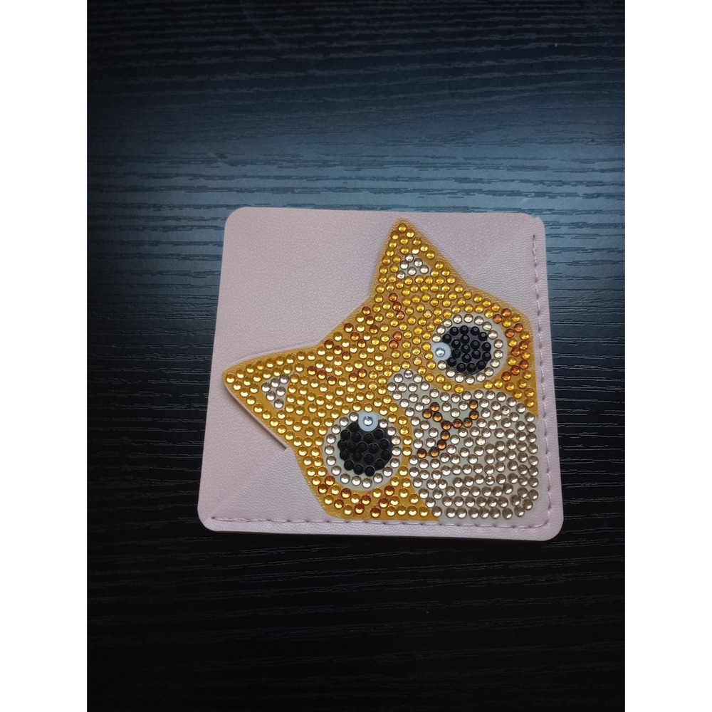 Diamond Painted Ginger Orange Cat With Blue Eyes Corner Bookmark